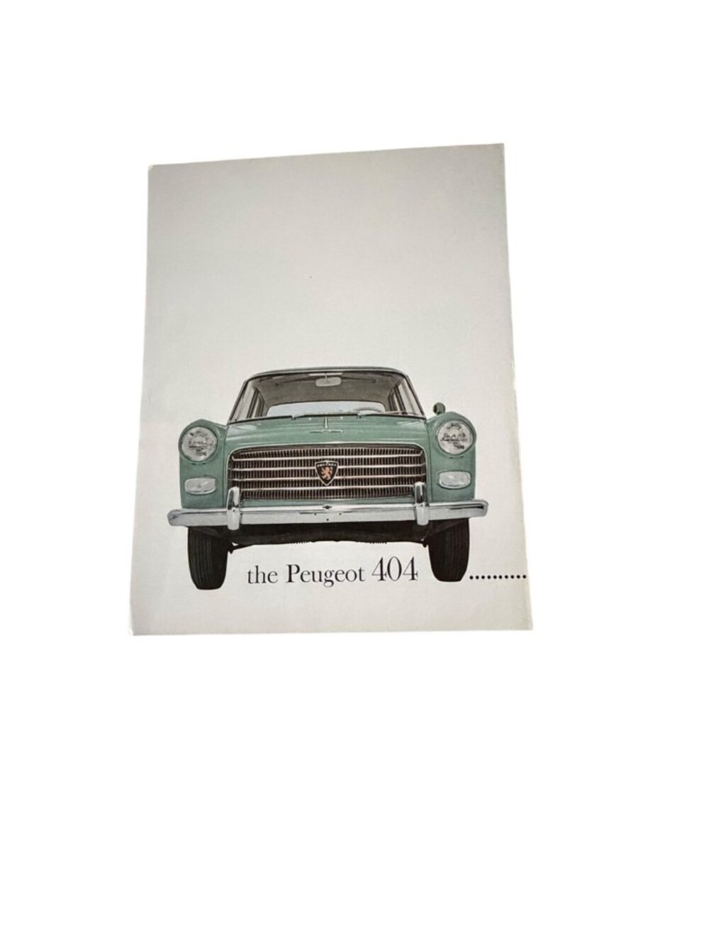 Vintage Peugeot 404 Sales Brochure Dealer Catalog Original Automobile Advertisin